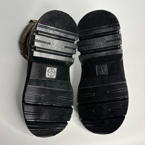 Dr. Martens Tarik TG Waxed Leather & Nylon Utility Boots in DMS Olive - Picture 9 of 10